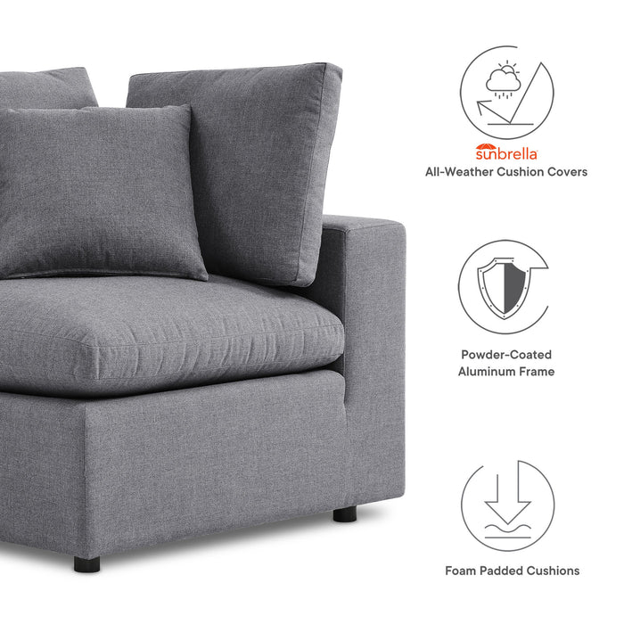 Commix 5-Piece Sunbrella® Outdoor Patio Sectional Sofa by Modway - side view