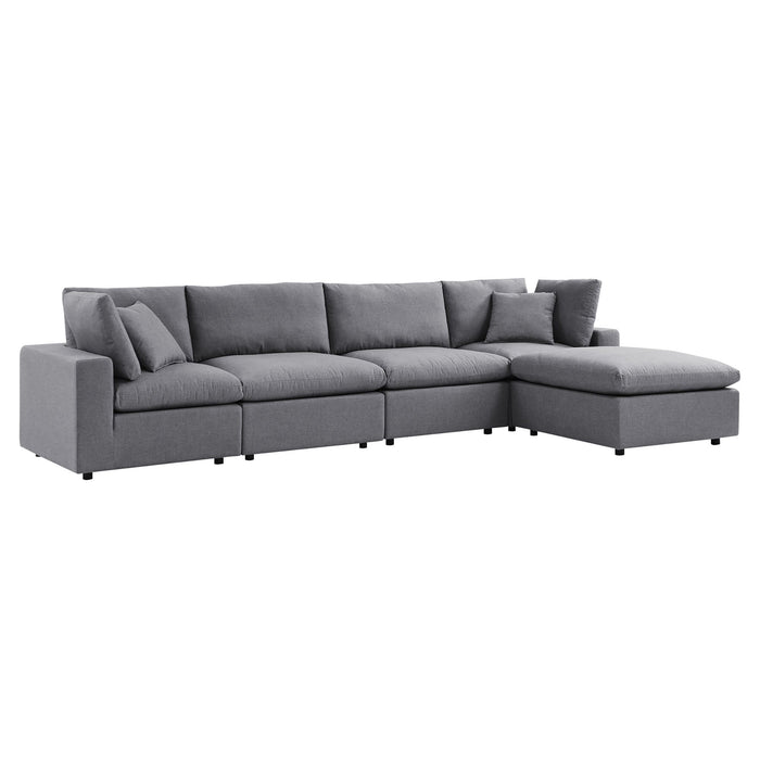 Commix 5-Piece Sunbrella® Outdoor Patio Sectional Sofa by Modway - angle view