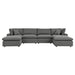 Commix 6-Piece Outdoor Patio Sectional Sofa by Modway - angle view
