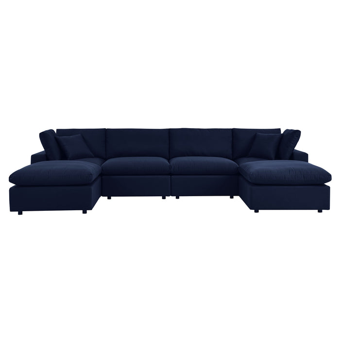 Commix 6-Piece Sunbrella® Outdoor Patio Sectional Sofa by Modway - installation view