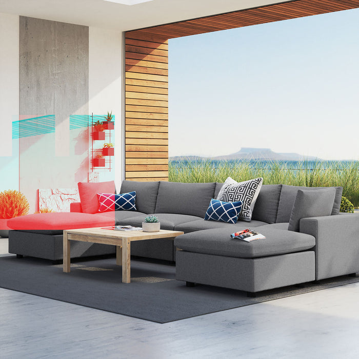 Commix 6-Piece Sunbrella® Outdoor Patio Sectional Sofa by Modway - view 25