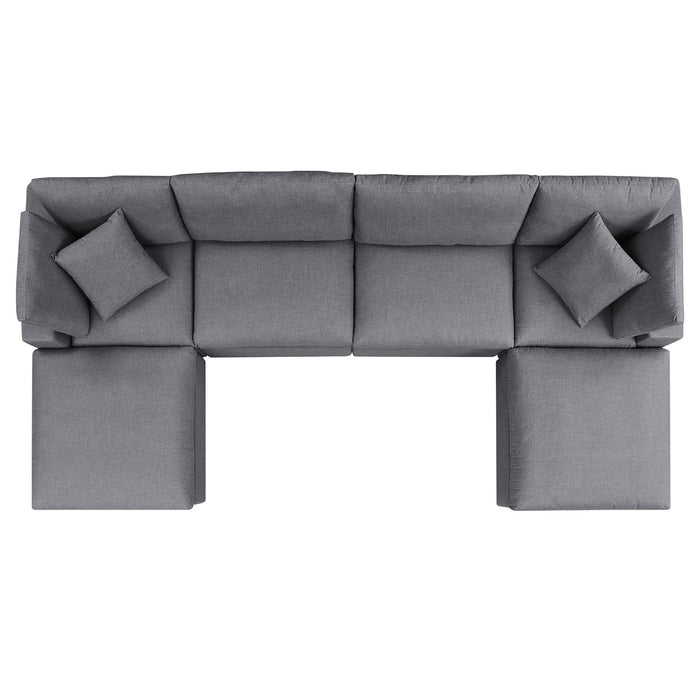 Commix 6-Piece Sunbrella® Outdoor Patio Sectional Sofa outdoor patio sectional detail close-up