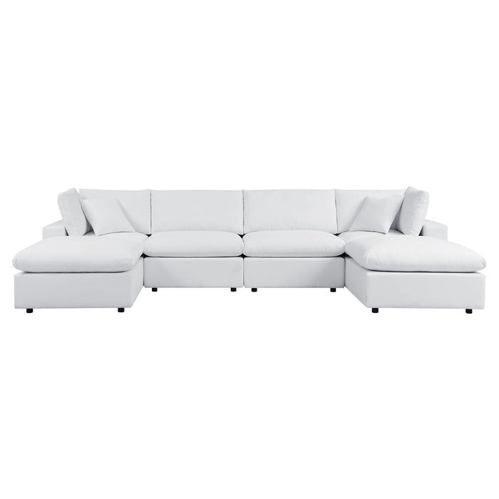 Commix 6-Piece Sunbrella® Outdoor Patio Sectional Sofa by Modway - angle view