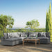 Commix 5-Piece Outdoor Patio Sectional Sofa by Modway - front view