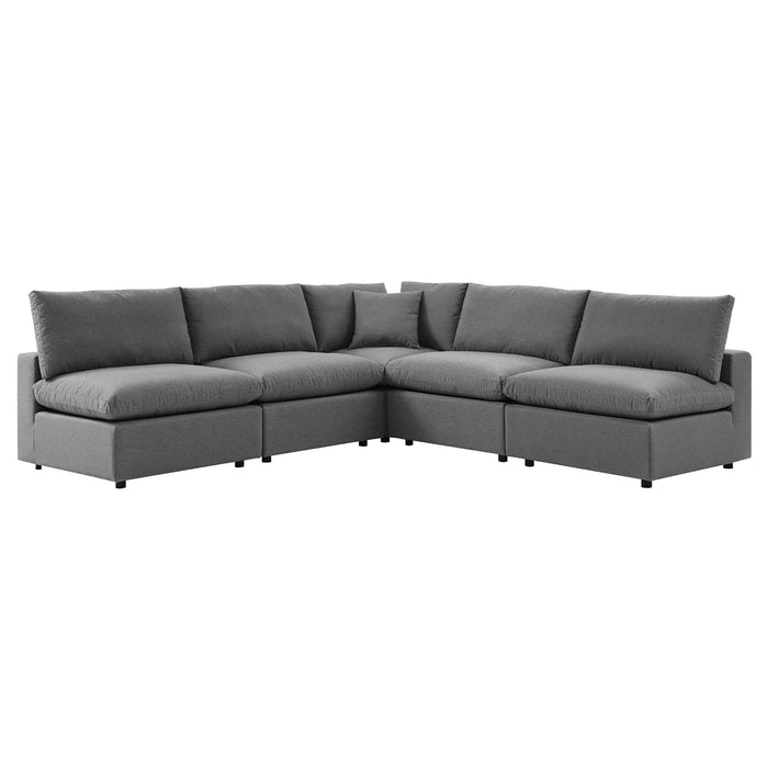 Commix 5-Piece Outdoor Patio Sectional Sofa by Modway - angle view