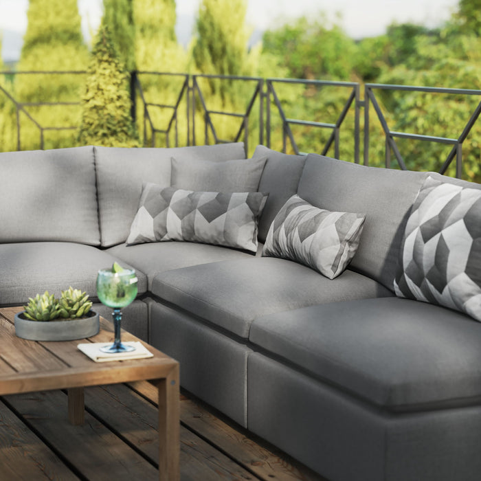 Commix 5-Piece Outdoor Patio Sectional Sofa by Modway - detail close-up