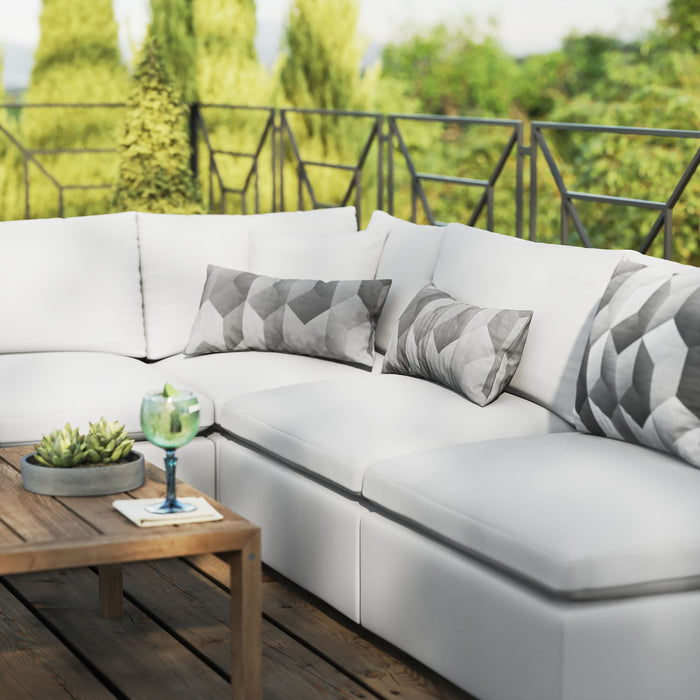 Commix 5-Piece Outdoor Patio Sectional Sofa by Modway - installation view