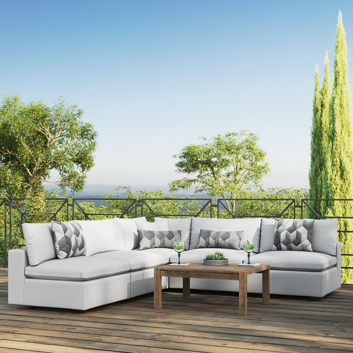 Commix 5-Piece Outdoor Patio Sectional Sofa by Modway - interior view