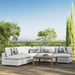 Commix 5-Piece Outdoor Patio Sectional Sofa by Modway - interior view