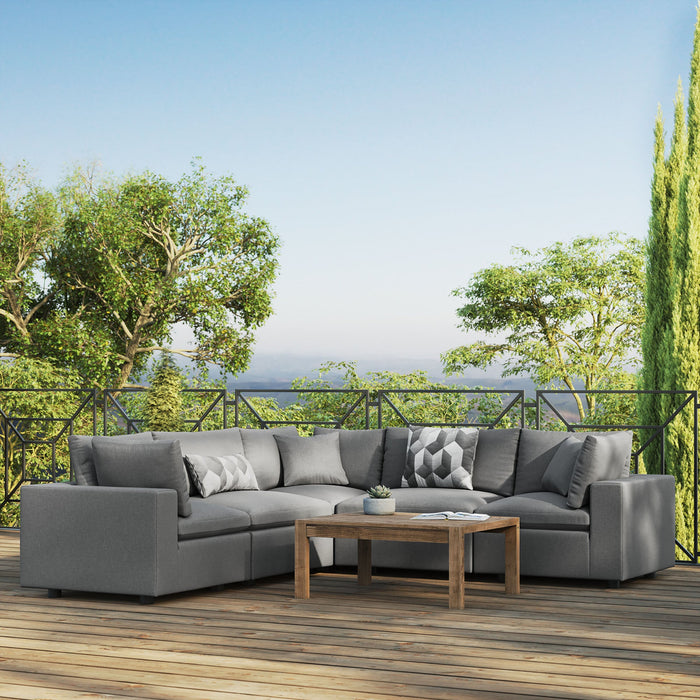 Commix 5-Piece Outdoor Patio Sectional Sofa by Modway - front view