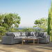 Commix 5-Piece Outdoor Patio Sectional Sofa by Modway - front view