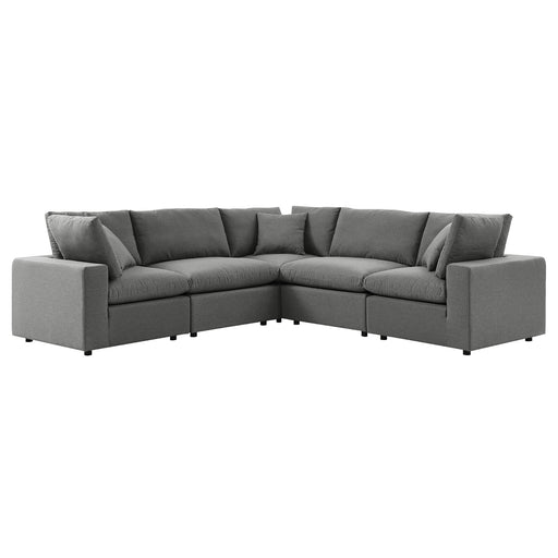 Commix 5-Piece Outdoor Patio Sectional Sofa by Modway - angle view