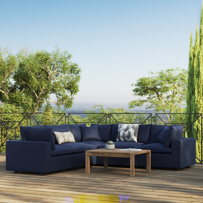 Commix 5-Piece Outdoor Patio Sectional Sofa by Modway - control panel detail