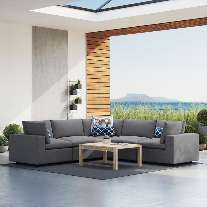 Commix 5-Piece Sunbrella® Outdoor Patio Sectional Sofa by Modway - control panel detail