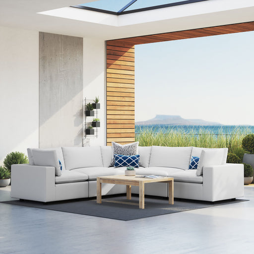 Commix 5-Piece Sunbrella® Outdoor Patio Sectional Sofa by Modway - front view