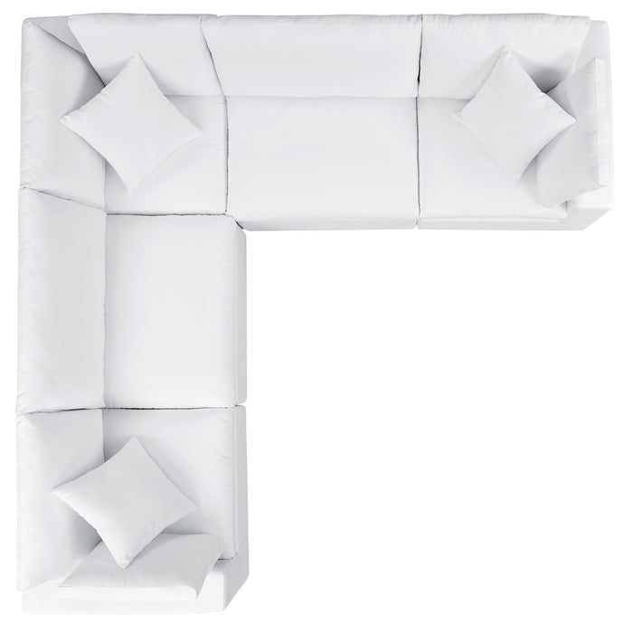 Commix 5-Piece Sunbrella® Outdoor Patio Sectional Sofa by Modway - top view