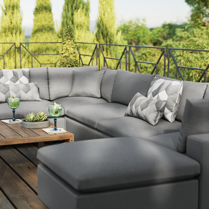 Commix 7-Piece Outdoor Patio Sectional Sofa by Modway - detail close-up