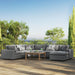 Commix 7-Piece Outdoor Patio Sectional Sofa by Modway - front view