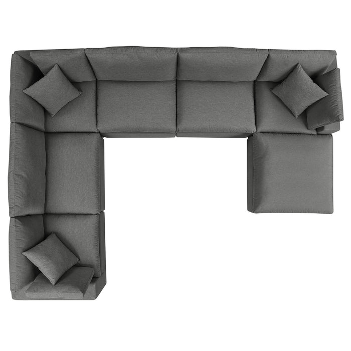 Commix 7-Piece Outdoor Patio Sectional Sofa by Modway - control panel detail