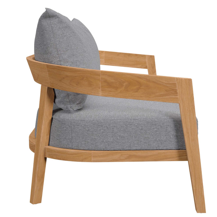Brisbane Teak Wood Outdoor Patio Loveseat - view 5