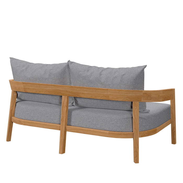 Brisbane Teak Wood Outdoor Patio Loveseat - view 6
