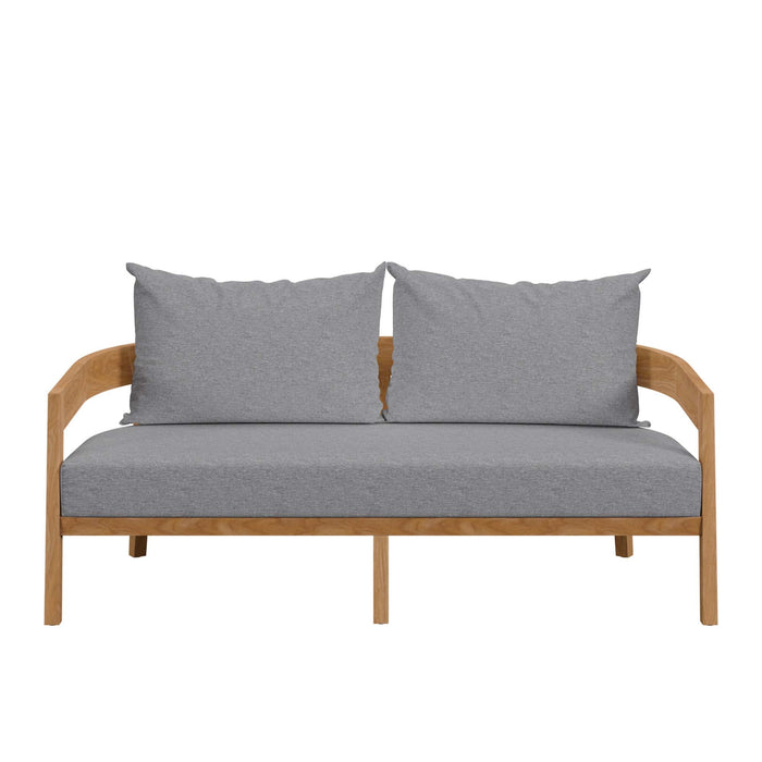 Brisbane Teak Wood Outdoor Patio Loveseat - view 7