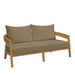 Brisbane Teak Wood Outdoor Patio Loveseat - view 10
