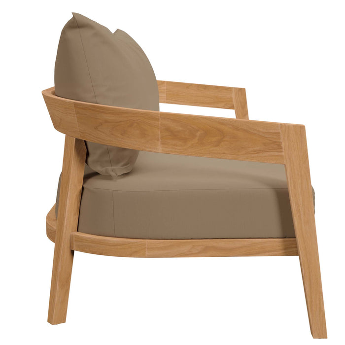 Brisbane Teak Wood Outdoor Patio Loveseat - view 13