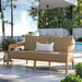 Brisbane Teak Wood Outdoor Patio Loveseat - view 9