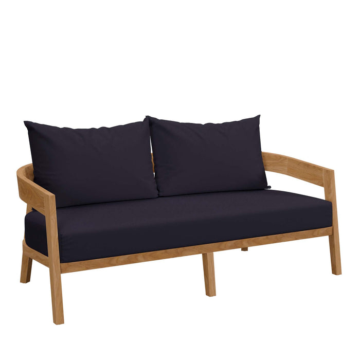 Brisbane Teak Wood Outdoor Patio Loveseat - view 18