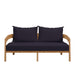 Brisbane Teak Wood Outdoor Patio Loveseat - view 23