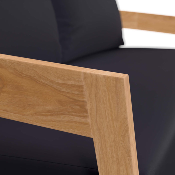 Brisbane Teak Wood Outdoor Patio Loveseat - view 24