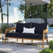 Brisbane Teak Wood Outdoor Patio Loveseat - view 17