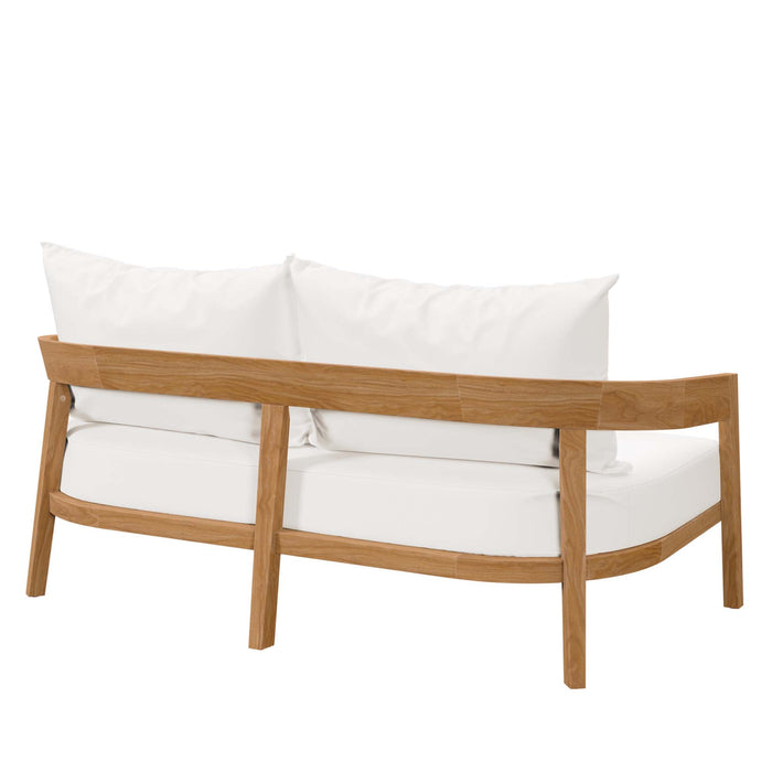 Brisbane Teak Wood Outdoor Patio Loveseat - view 30