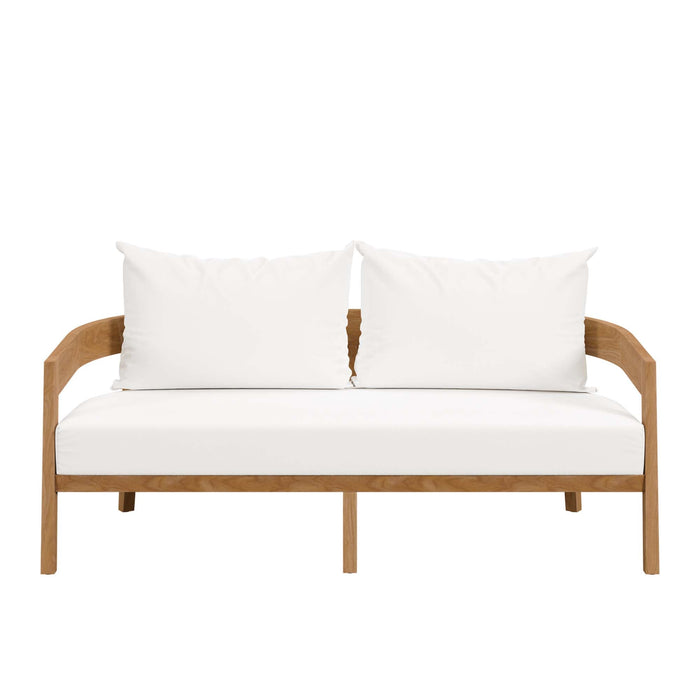 Brisbane Teak Wood Outdoor Patio Loveseat - view 31
