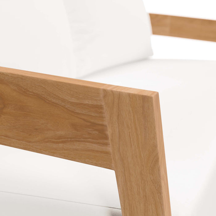 Brisbane Teak Wood Outdoor Patio Loveseat - view 32