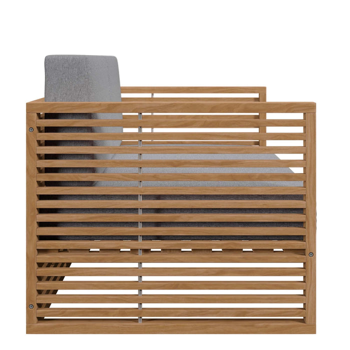 Carlsbad Teak Wood Outdoor Patio Loveseat - view 5