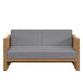 Carlsbad Teak Wood Outdoor Patio Loveseat - view 7