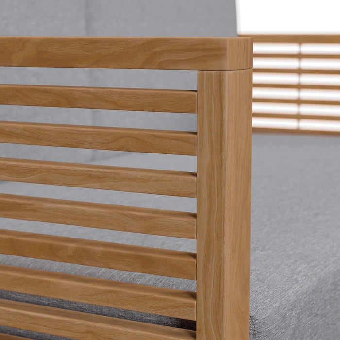 Carlsbad Teak Wood Outdoor Patio Loveseat - view 8