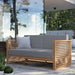 Carlsbad Teak Wood Outdoor Patio Loveseat - Modway \outdoor\sofas & sectionals