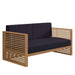 Carlsbad Teak Wood Outdoor Patio Loveseat - view 10