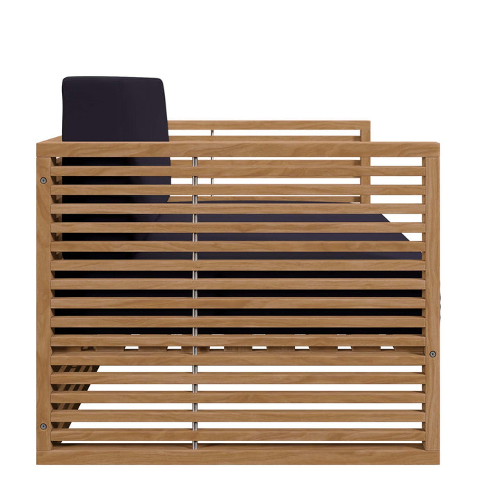 Carlsbad Teak Wood Outdoor Patio Loveseat - view 13