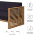 Carlsbad Teak Wood Outdoor Patio Loveseat - view 11