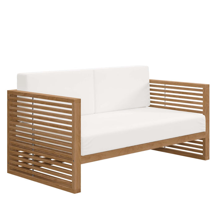 Carlsbad Teak Wood Outdoor Patio Loveseat - view 18