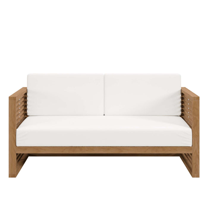 Carlsbad Teak Wood Outdoor Patio Loveseat - view 23