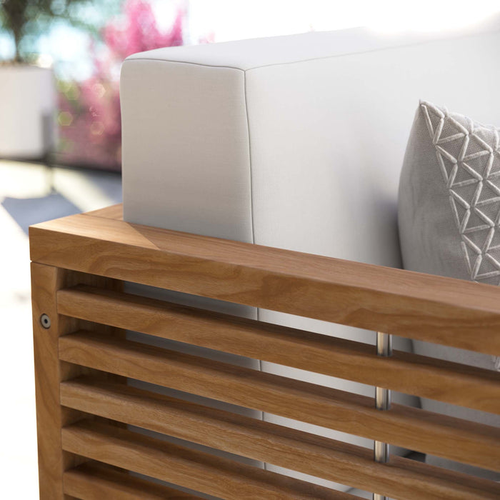 Carlsbad Teak Wood Outdoor Patio Loveseat - view 20