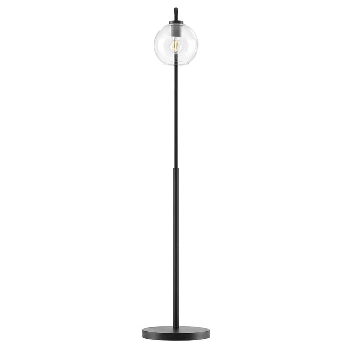 Silo Glass Globe Glass and Metal Floor Lamp