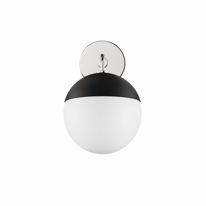 Stellar 1-Light Wall Sconce Opal Polished Nickel