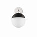 Stellar 1-Light Wall Sconce Opal Polished Nickel