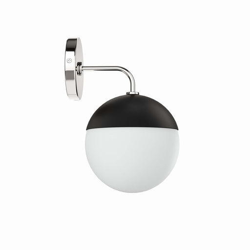 Stellar 1-Light Wall Sconce Opal Polished Nickel